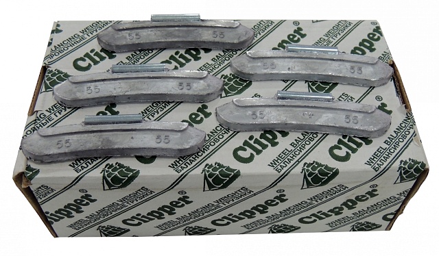 Грузики балансировочные для стальных дисков 55 г, 50 шт. CLIPPER 0255
