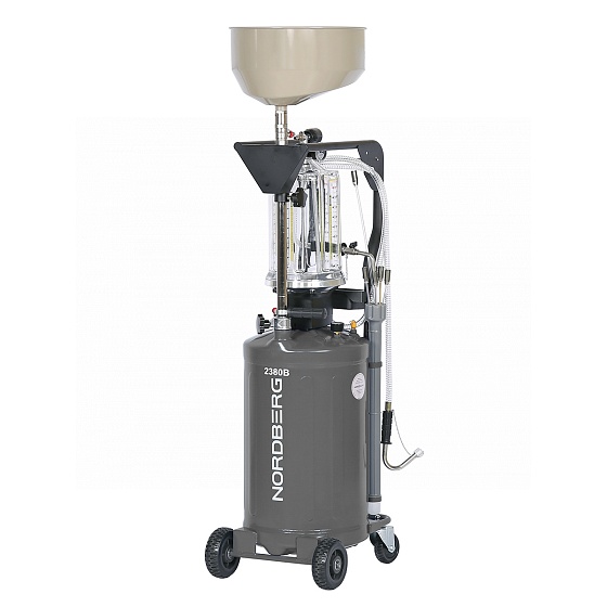 Установка для сбора масла пневматическая, 80 л, серая NORDBERG 2380G