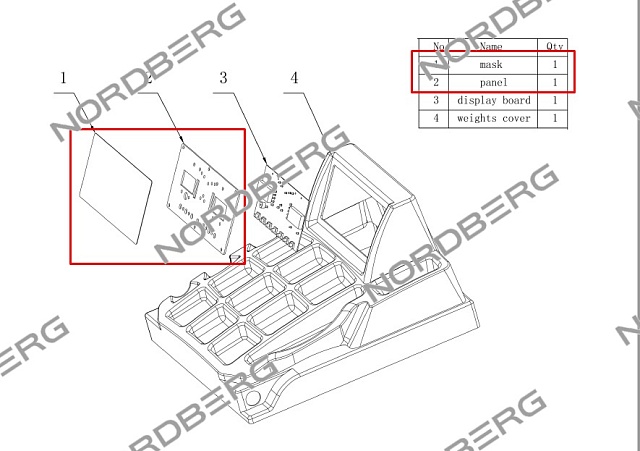 Клавиатура для 4523 NORDBERG 4523#M+P