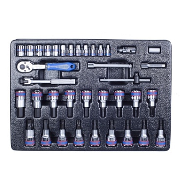 KING TONY ����� �������� ������� 1/4" � ����������������, �������� ������� HEX � TORX, ��������, 37 ����