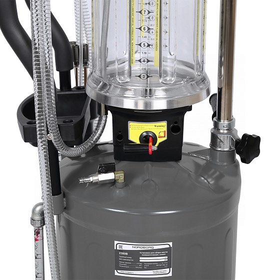 Установка для сбора масла пневматическая, 80 л, серая NORDBERG 2380G