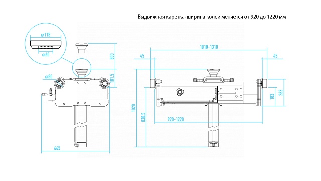 Домкрат пневмогидравлический ямный (канавный подъемник грузовой) 15т NORDBERG N501T