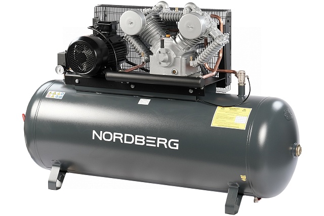 Компрессор поршневой с ременной передачей 380В, ресив. 500л, 1400л/мин NORDBERG NCP500/1400-16
