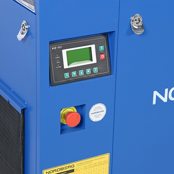 Компрессор винтовой, 7,5 кВт, 10 бар, 900 л/мин, IP55, без ресивера NORDBERG NCC10