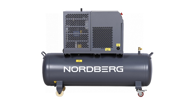 Компрессор винтовой, 5,5 кВт, 10 бар, 660 л/мин, ресивер 230 л, IP54 NORDBERG NCF7,5R