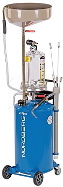 Установка для сбора масла пневматическая, 65 л (синяя) NORDBERG 2379B фото