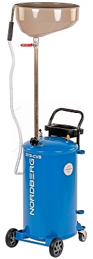 Установка для сбора масла пневматическая, 65 л, синяя NORDBERG 2379-CVB фото