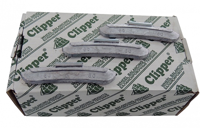 Грузики балансировочные для стальных дисков 60 г, 50 шт. CLIPPER 0260